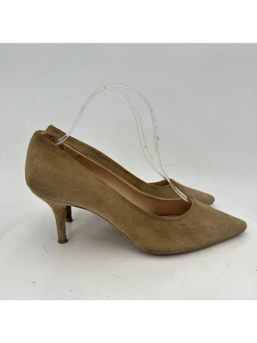 Brochu Walker Women Size 8 Brown Suede Pointed Toe Kitten Heel Pump Shoes - Picture 4 of 11